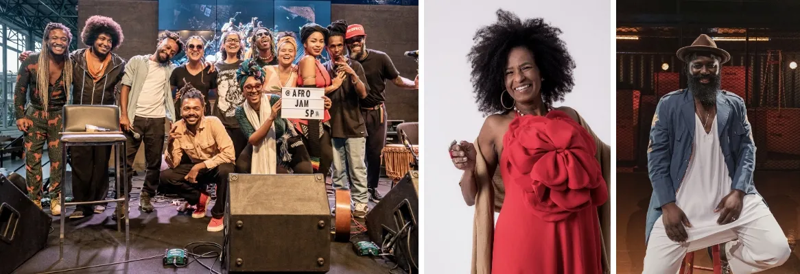 Afrojam-SP faz show em homenagem a Djavan na Casa Natura Musical com participações de Izzy Gordon e Melvin Santhana