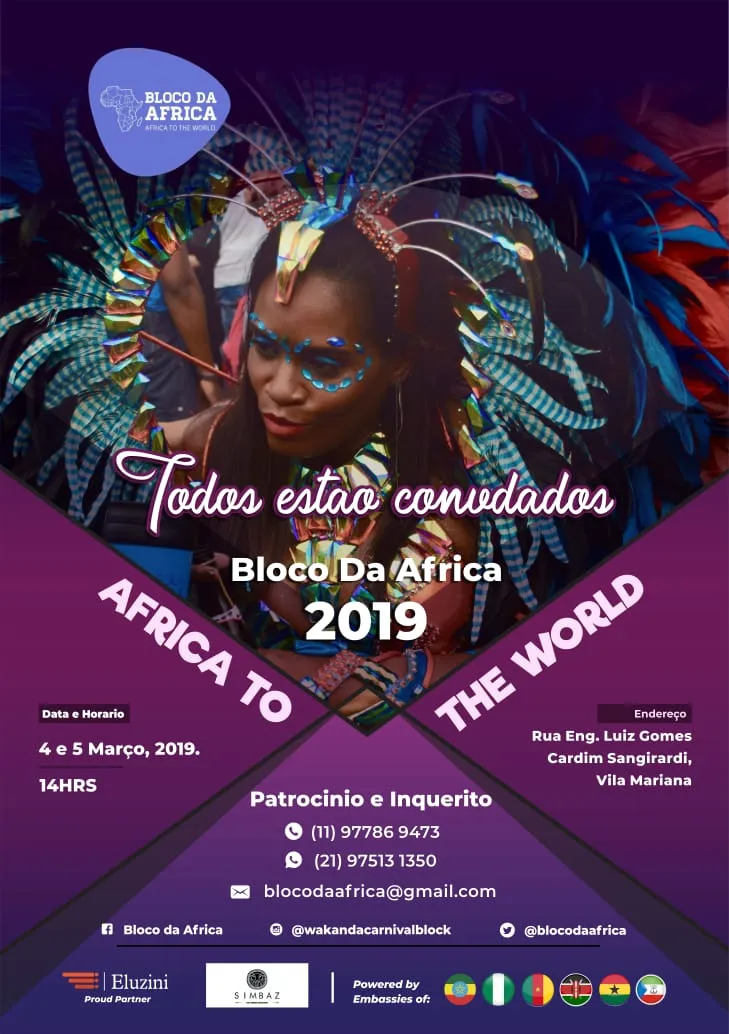 Carnaval de Sampa terá Bloco da África
