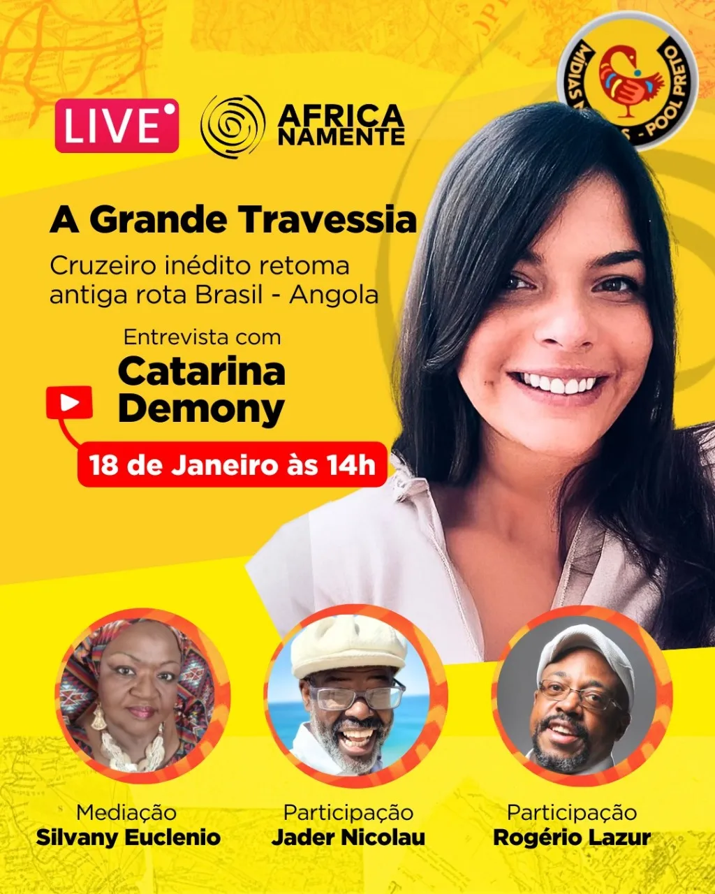 Catarina Demony fala sobre reparações históricas no evento A Grande Travessia