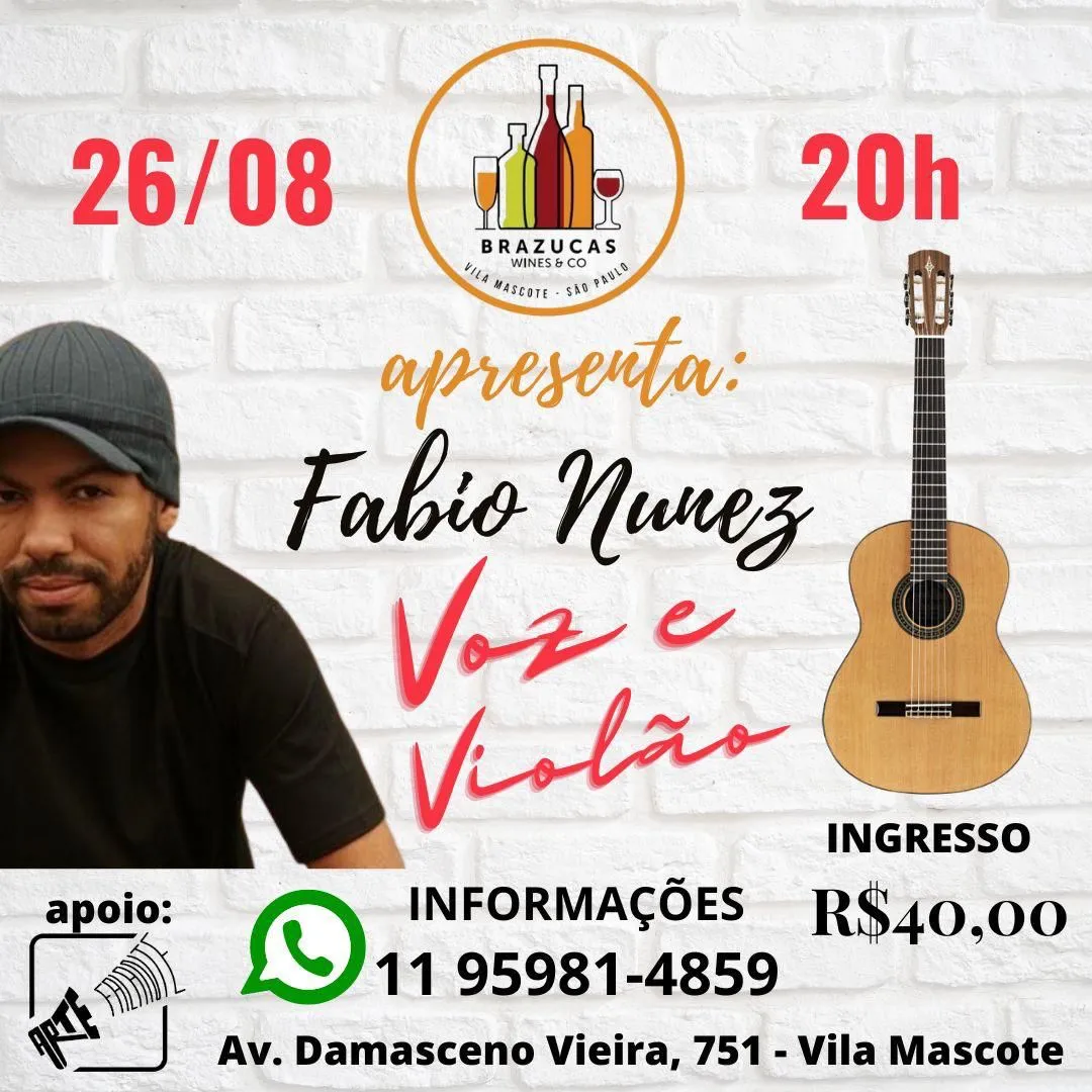 Fábio Nunez Apresenta um Pocket Show de Canções Autorais e Clássicos da Música Brasileira