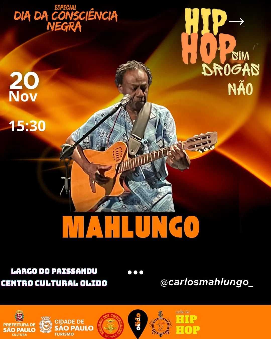 Mahlungo celebra Dia da Consciência Negra com show especial no Centro de São Paulo