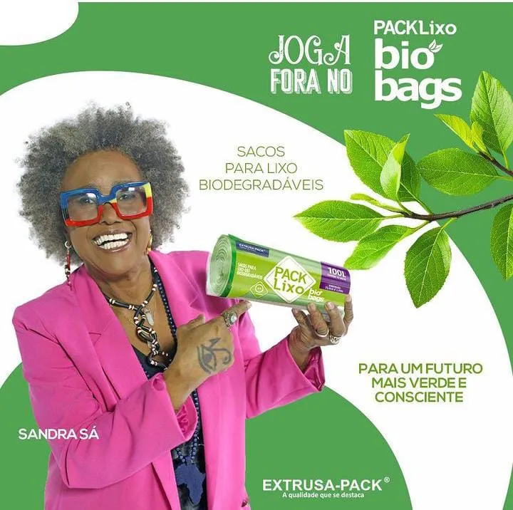 Sandra Sá é estrela de comercial de sacos para lixo