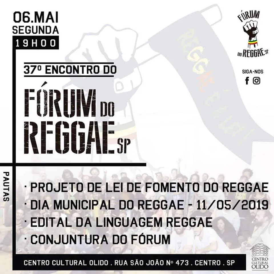 São Paulo tem o dia do Reggae, que é 11 de maio