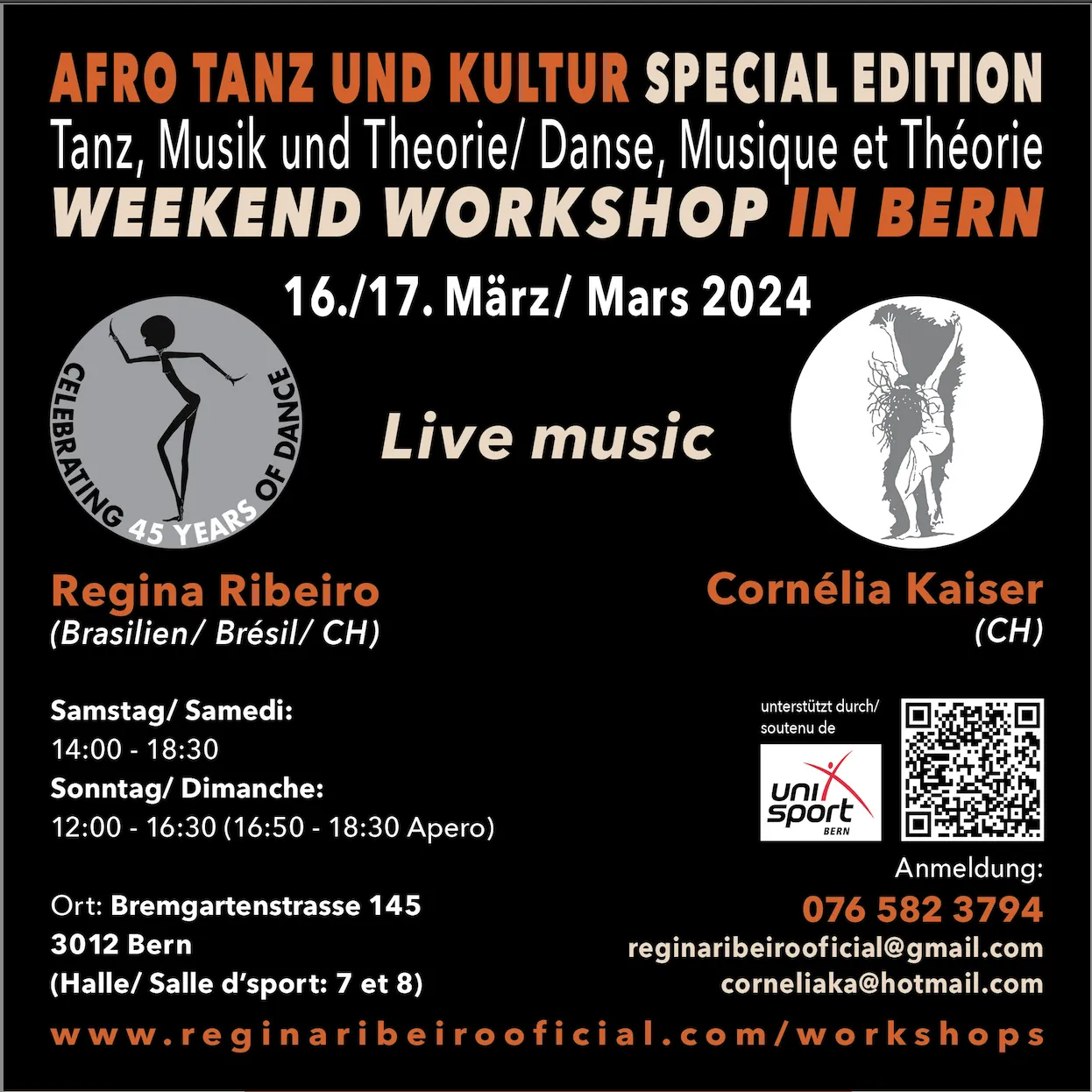 Workshop Afro Tanz und Kultur Special Edition – in Bern – 16 und 17/03 UNISPORT