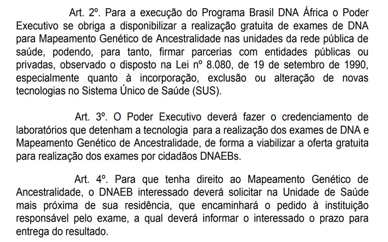 Artigos 2º. 3º e 4º do Projeto de Lei 5918 de 2025