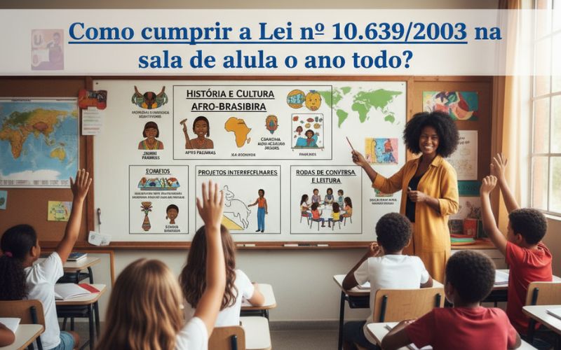 Como cumprir a Lei nº 10.6392003 na sala de aula o ano todo