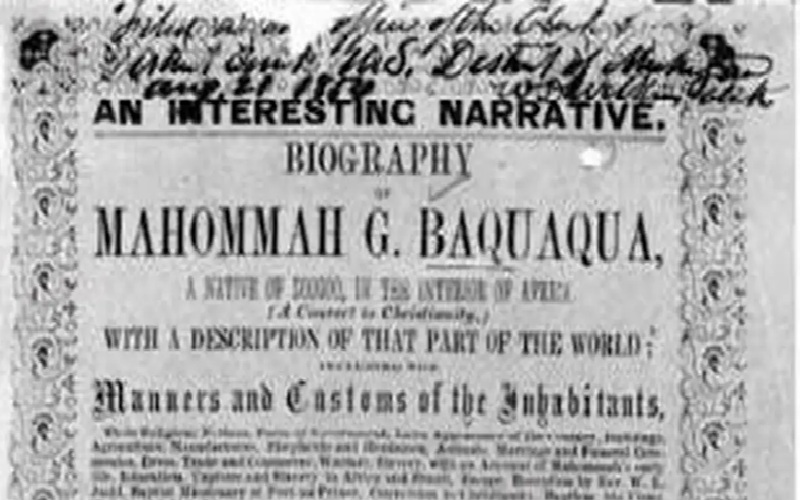biografia em inglês de Mahommah Gardo Baquaqua