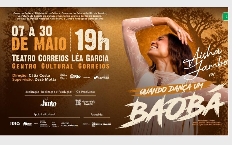 cartaz espetáculo Quando Dança um Baobá - fonte: sympla.com.br